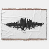 Couverture Aquarelle Skyline de Chicago noir et blanc (Devant)