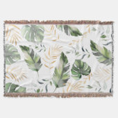 Couverture Aquarelle Verdure Feuilles botaniques (Devant)