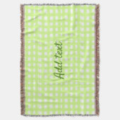 Couverture Aquarelle vert plaid ginham personnalisé ajouter t (devant Vertical)