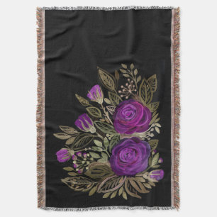 Couverture Aquarelle violet roses