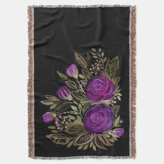 Couverture Aquarelle violet roses (devant Vertical)