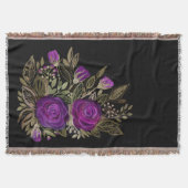 Couverture Aquarelle violet roses (Devant)