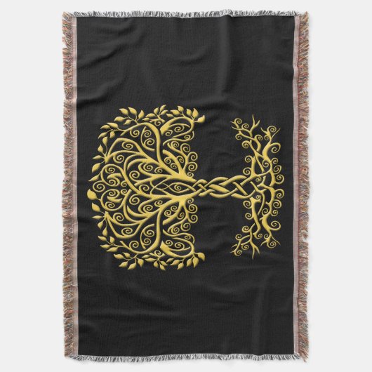 Couverture Arbre Celtique Jaune (devant Vertical)
