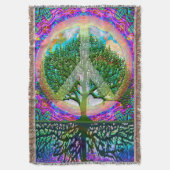 Couverture Arbre d'arc-en-ciel de paix du monde de vie (devant Vertical)