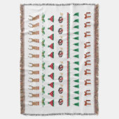 Couverture Arbre de Noël Père Noël Reindeer présente Red Gree (devant Vertical)