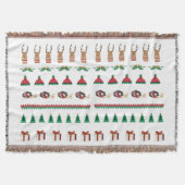 Couverture Arbre de Noël Père Noël Reindeer présente Red Gree (Devant)