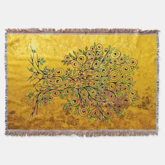 Couverture Arbre De Vie - Spirales Fruits Feuille 1 (Devant)