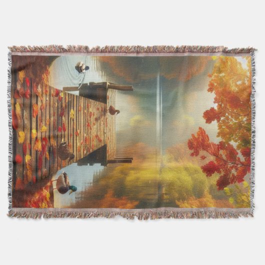 Couverture Arbres d'automne & lac avec canards (Devant)