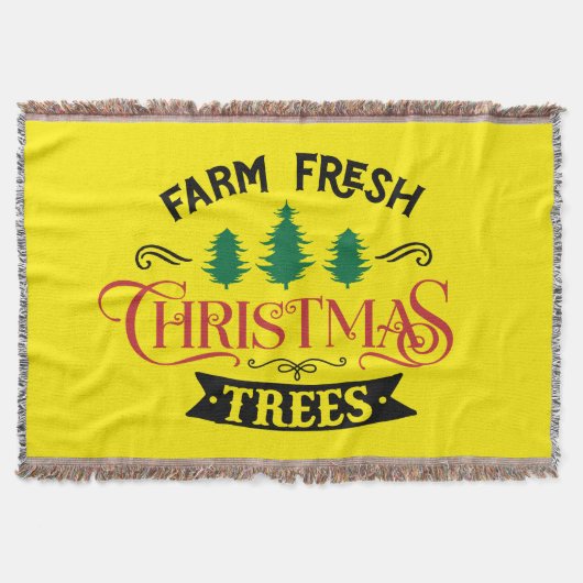 Couverture Arbres de Noël frais de ferme Design-54394 (Devant)