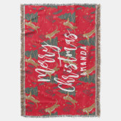 Couverture Arbres de Noël & tigres motif personnalisé arrière (devant Vertical)