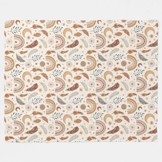 Couverture Arc-en-ciel Boho confortable aux tons d (Devant (Horizontal))