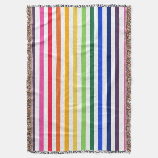 Couverture Arc-en-ciel et rayures blanches (devant Vertical)