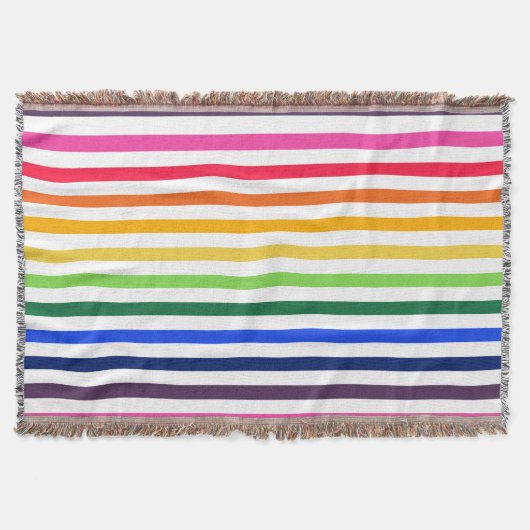 Couverture Arc-en-ciel et rayures blanches (Devant)