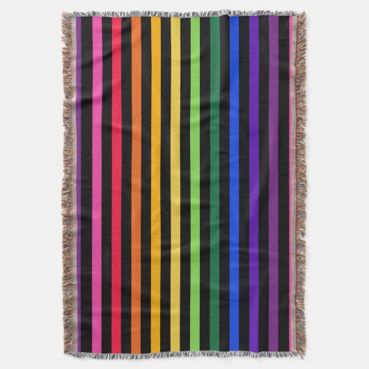 Couverture Arc-en-ciel et rayures noires (devant Vertical)