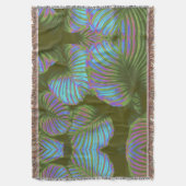 Couverture Arc-en-ciel Tropical Feuille Cotton Lance Blanche (devant Vertical)