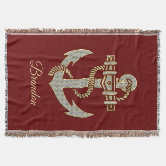 Couverture Argent et or tonalité nautique ancre flottaison b (Devant)