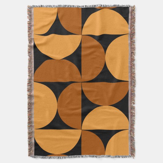 Couverture Argile brûlée moderne du milieu du siècle et Mocha (devant Vertical)