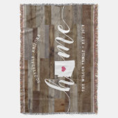 Couverture Arizona Home State, aspect bois personnalisé (devant Vertical)