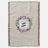 Couverture Arkansas Rustic Wreath Monogramme Jetez la couvert (devant Vertical)
