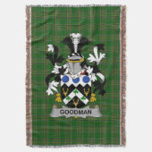 Couverture Armoiries de Goodman Irlandais Family Crest Irland (devant Vertical)