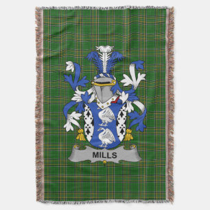 Couverture Armoiries de Irish Mills Family Crest Irlande