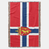 Couverture Armoiries de la Norvège sur le drapeau de la Norvè (devant Vertical)