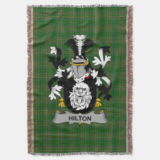 Couverture Armoiries de l'Irish Hilton Family Crest Irlande (devant Vertical)
