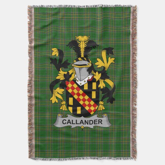 Couverture Armoiries de l'Irlandais Callander Family Crest Ir (devant Vertical)