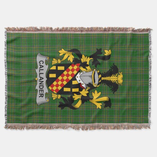 Couverture Armoiries de l'Irlandais Callander Family Crest Ir (Devant)