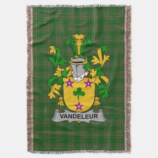 Couverture Armoiries de Vandeleur irlandais Famille Crest Irl (devant Vertical)