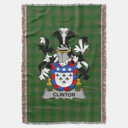 Couverture Armoiries d'Irlandais Clinton Famille Crest Irland (devant Vertical)