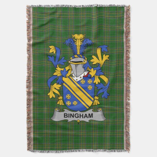 Couverture Armoiries d'Irlande Bingham Family Crest Irlande (devant Vertical)