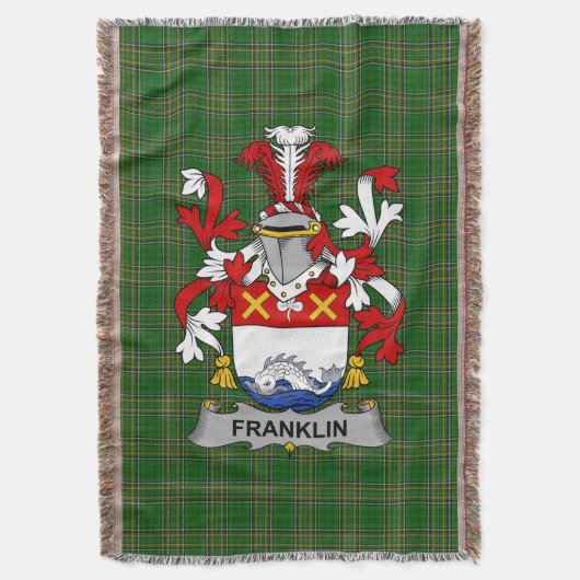 Couverture Armoiries d'Irlande Franklin Family Crest Irlande (devant Vertical)