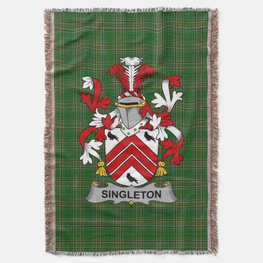 Couverture Armoiries d'Irlande Singleton Famille Crest Irland (devant Vertical)