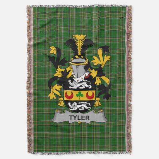 Couverture Armoiries d'Irlande Tyler Famille Crest Irlande (devant Vertical)