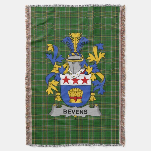 Couverture Armoiries irlandaises Bevens Family Crest Irlande (devant Vertical)