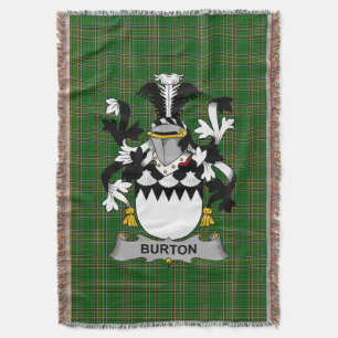 Couverture Armoiries irlandaises Burton Family Crest Irlande