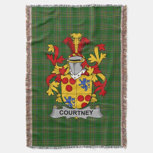 Couverture Armoiries irlandaises Courtney Family Crest Irland (devant Vertical)