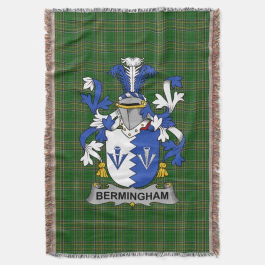 Couverture Armoiries irlandaises de Bermingham Famille Crest (devant Vertical)