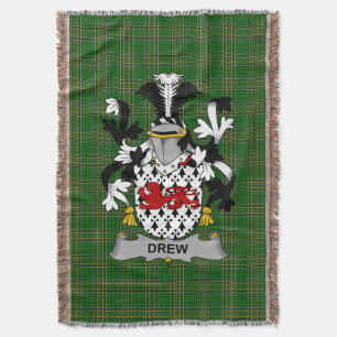 Couverture Armoiries irlandaises de Drew Family Crest Irlande