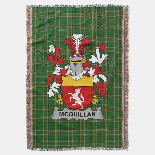 Couverture Armoiries irlandaises de McQuillan Family Crest Ir (devant Vertical)