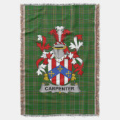 Couverture Armoiries irlandaises de menuiserie Famille Crest (devant Vertical)