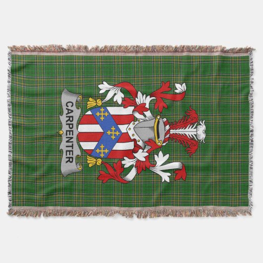 Couverture Armoiries irlandaises de menuiserie Famille Crest (Devant)