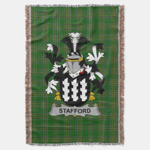 Couverture Armoiries irlandaises de Stafford Famille Crest Ir