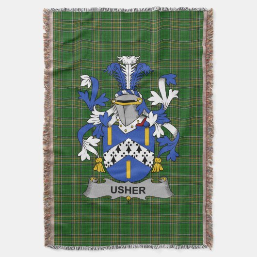 Couverture Armoiries irlandaises de Usher Family Crest Irland (devant Vertical)