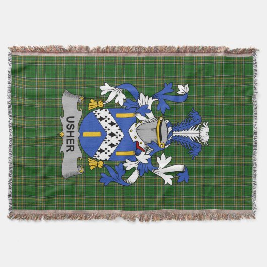 Couverture Armoiries irlandaises de Usher Family Crest Irland (Devant)