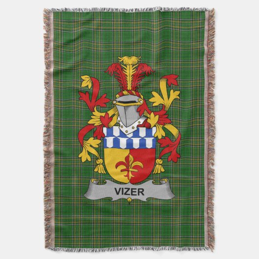 Couverture Armoiries irlandaises de Vizer Family Crest Irland (devant Vertical)
