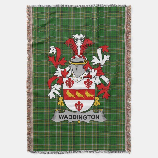 Couverture Armoiries irlandaises de Waddington Famille Crest  (devant Vertical)
