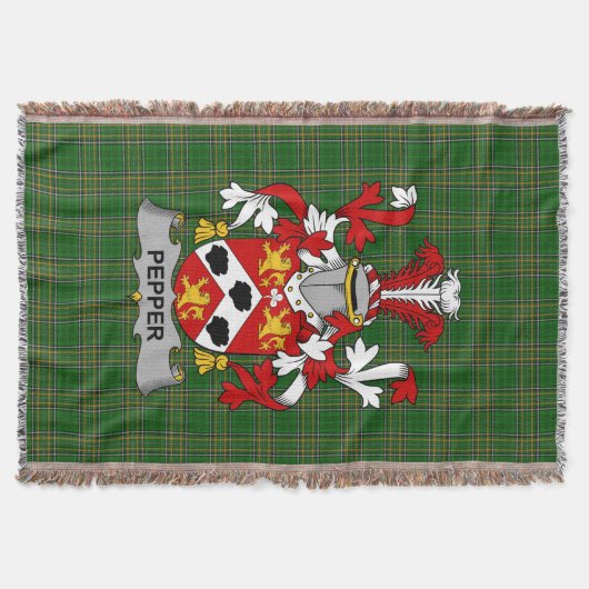 Couverture Armoiries irlandaises en poivre Famille Crest Irla (Devant)