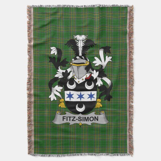 Couverture Armoiries irlandaises Fitz-Simon Family Crest Irel (devant Vertical)